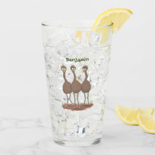 Copo De Pint Ilustração de desenho animado de trio de emus aust
