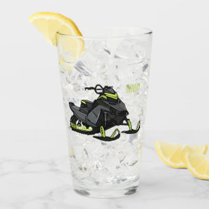 Copo De Pint Ilustração de desenho animado Snowmobile