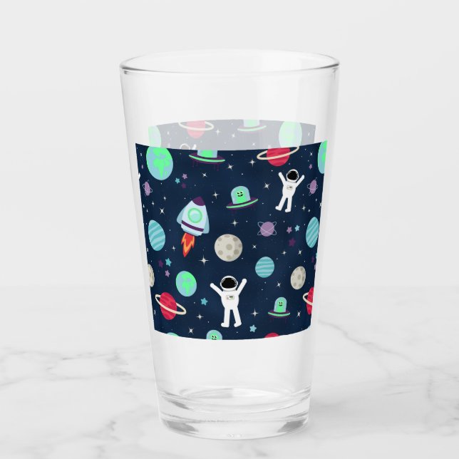 Copo De Pint Ilustração de padrão de espaço (Frente)