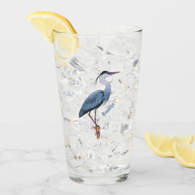 Copo De Pint ilustração do desenho animado azul-excelente (Gelo frontal)