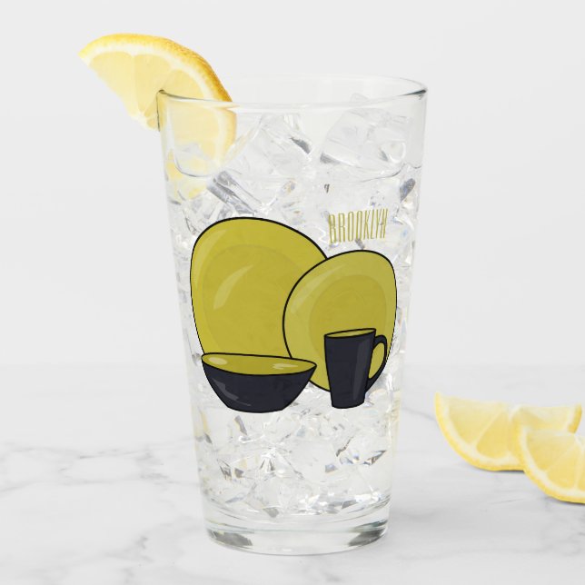 Copo De Pint ilustração do desenho de desenho de tabela (Gelo frontal)