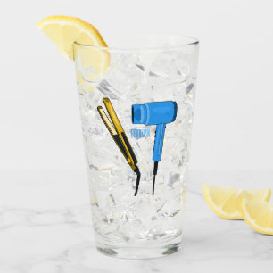 Copo De Pint Ilustração do secador de cabelo e do alisador de c