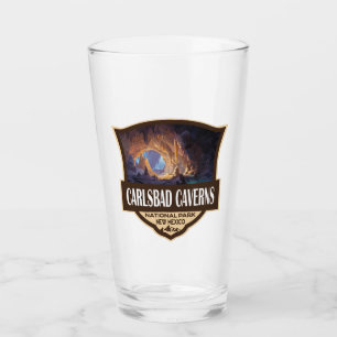 Copo De Pint Ilustração Retro do Parque Nacional Carlsbad Caver