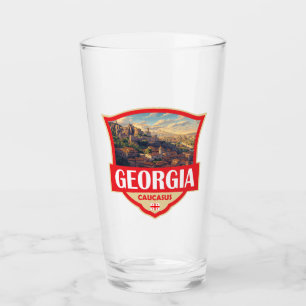 Copo De Pint Ilustração Retro Insígnia da Geórgia