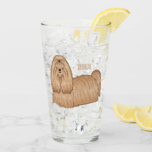 Copo De Pint Imagem de desenho animado de cabelos longos Shih t