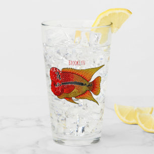 Copo De Pint Imagem de desenho animado de peixes-cichlid-Flor