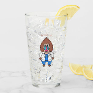 Copo De Pint Imagem engraçada de cartoon do mandril doutor