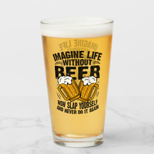 Copo De Pint imagine a vida sem cerveja, um amante engraçado d
