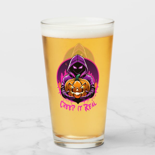 Copo De Pint Imaginem o Halloween Real, Horror (Frente (Preenchido))