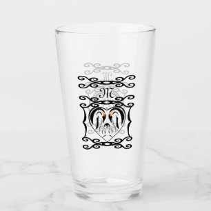Copo De Pint Imperador Pinguim Elegante Monograma de Ferro