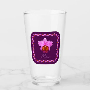 Copo De Pint Impressão da Orquídea Cattleya Personalizada
