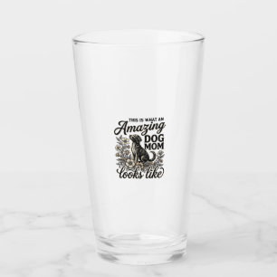 Copo De Pint Incrível Mãe de Cachorro Design Floral Vintage Ama
