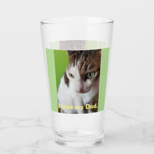 Copo De Pint Incrível Tabby Cat com olhares verdes que respira