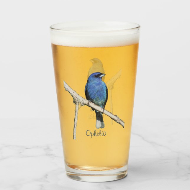 Copo De Pint Indigo Bunting (Traseira (Preenchido))