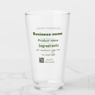 Copo De Pint Ingredientes adicionam nome do produto ponderador 