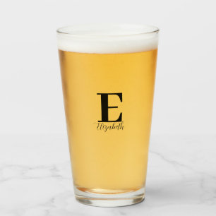 Copo De Pint Iniciais do Monograma de Nome Personalizado