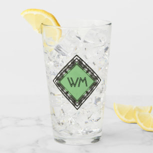 Copo De Pint Iniciais Personalizados Deco de Arte Verde Impress
