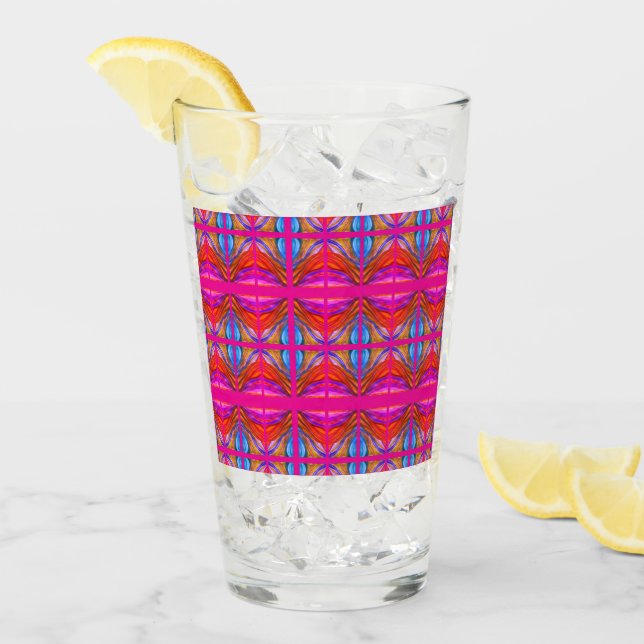 Copo De Pint Inspiração do Deserto Rosa Quente Vidro 2 (Gelo frontal)