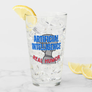 Copo De Pint Inteligência artificial, humor real.w Branco BG