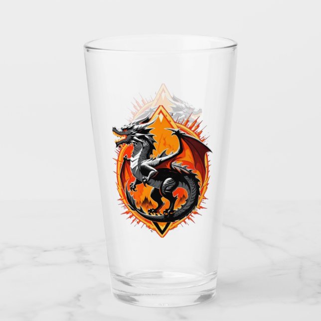 Copo De Pint Ira do Dragão: O Samurai Desperta / Arte Clássica (Frente)