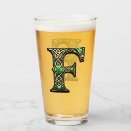 Copo De Pint Irish F Monogram Pint Glass