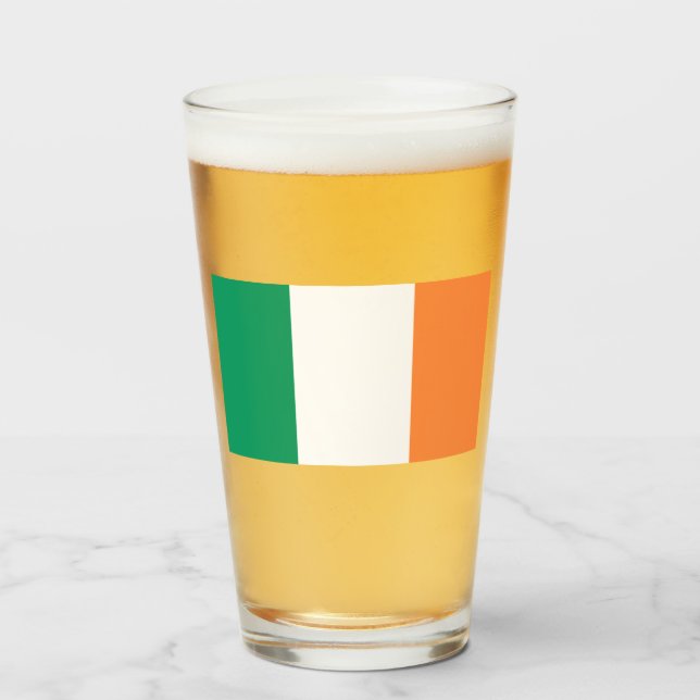 Copo De Pint Irish Flag (República da Irlanda) (ROI) (Eire) (Frente (Preenchido))