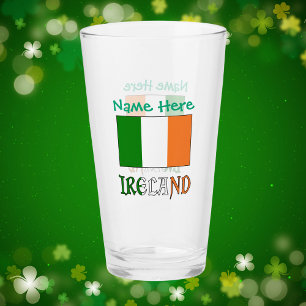 Copo De Pint Irlanda Bandeira Irlandesa Verde Personalização Be