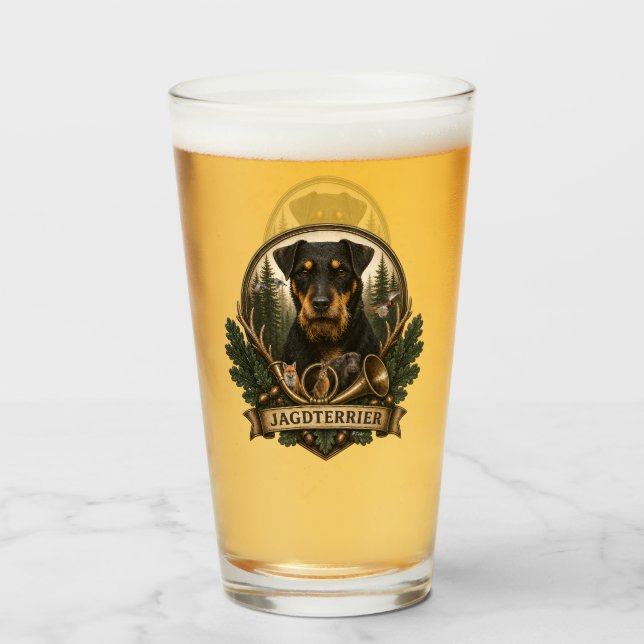 Copo De Pint Jagdterrier ,  Logotipo de Caça (Frente (Preenchido))