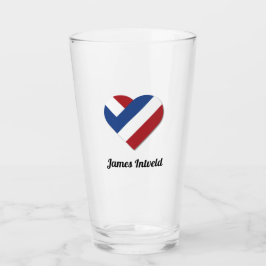 Copo De Pint James Intveld com a bandeira do coração dos Países