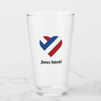 Copo De Pint James Intveld com a bandeira do coração dos Países