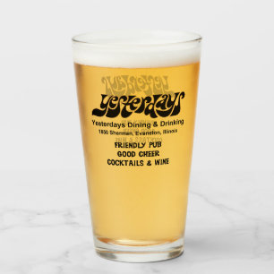 Copo De Pint Jantar e Bebendo ontem, Evanston, IL