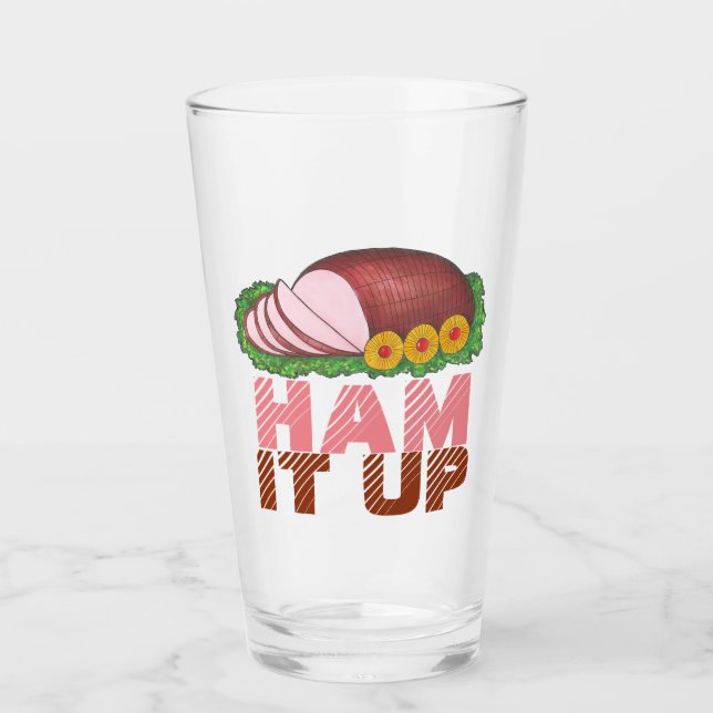 Copo De Pint Janto De Páscoa De Férias Rosa Glazado (Frente)