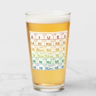 Copo De Pint Japanese Hiragana design rainbow beer glass
