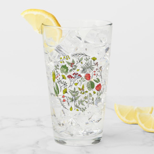 Copo De Pint Jardim Botânico de Flor Selvagem (Gelo frontal)