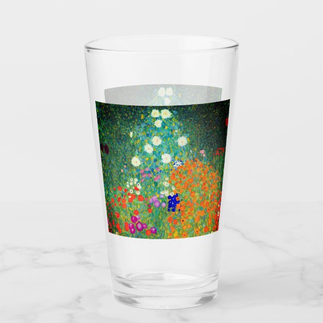 Copo De Pint Jardim Flor Gustav Klimt (Frente)