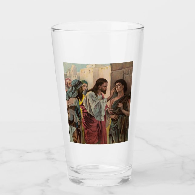 Copo De Pint Jesus Cristo curando o cego (Frente)