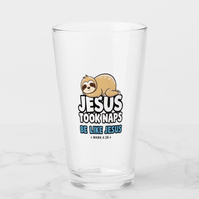 Copo De Pint Jesus Dormia, Preguiça Divertida (Frente)