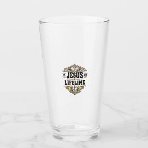 Copo De Pint Jesus É Minha Linha da Vida Camisa Vintage Cristã