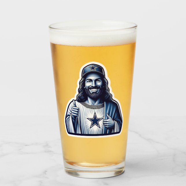Copo De Pint Jesus é um bebendo de fã Dallas (Frente (Preenchido))