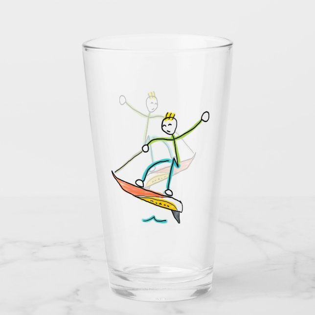 Copo De Pint Jetboard Stickman (Frente)
