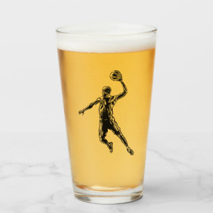 Copo De Pint Jogador de basquete Slam Dunk Dark Design