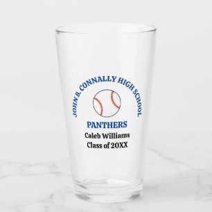 Copo De Pint Jogador de Beisebol Personalizado do Ensino Médio