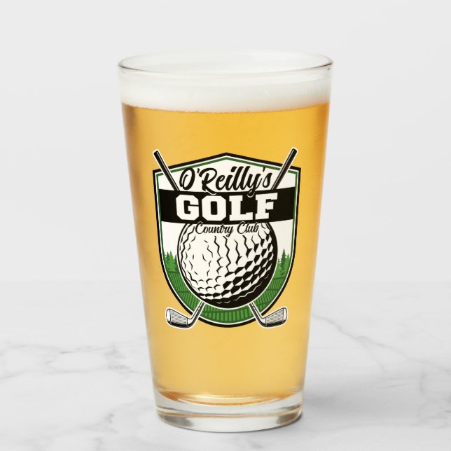 Copo De Pint Jogador de Golfe Personalizado Pro Golf Country Cl (Frente (Preenchido))