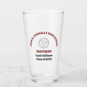 Copo De Pint Jogador de Volei Marrom Time Personalizado