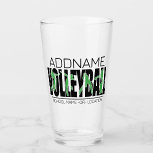 Copo De Pint Jogador de Voleibol ADD NOME Atleta Principal da E
