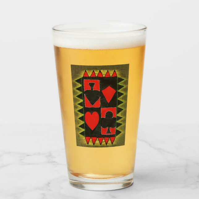 Copo De Pint Jogando cartas (Frente (Preenchido))