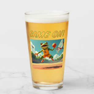 Copo De Pint Jogue! Tumbador de vidro de Sapo de basquete