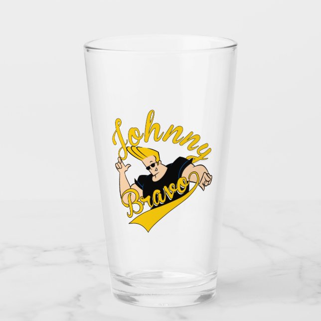 Copo De Pint Johnny Bravo - Gráfico Athletic (Frente)