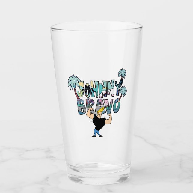 Copo De Pint Johnny Bravo Palm Tree Name (Frente)