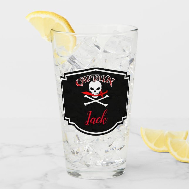 Copo De Pint Jolly Roger Personalizado (Cutelo)  (Gelo frontal)